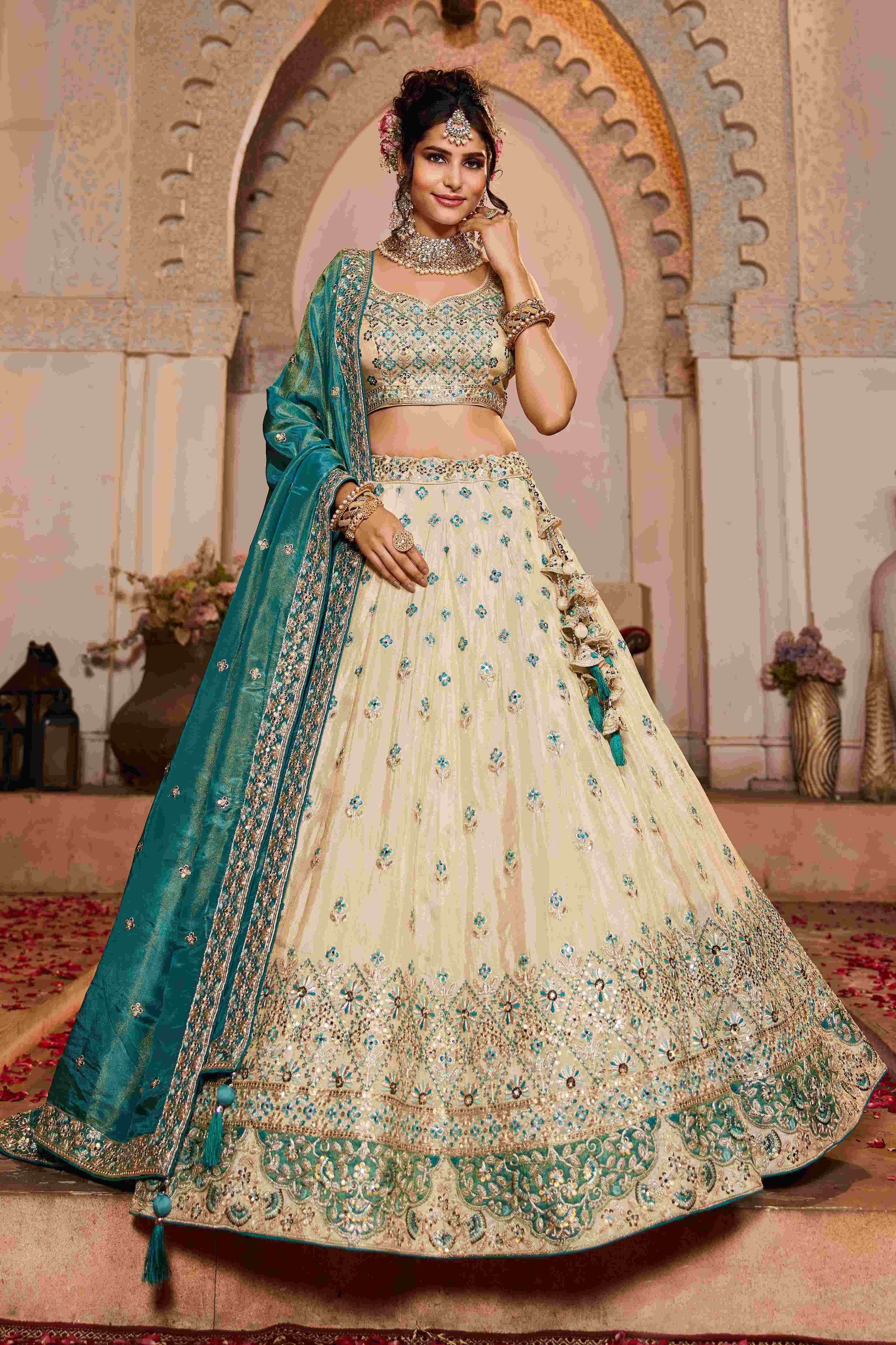Tissue Silk Designer Lehenga for Elegant Festive Wear - MYLUXURY LANE ENTERPRISE